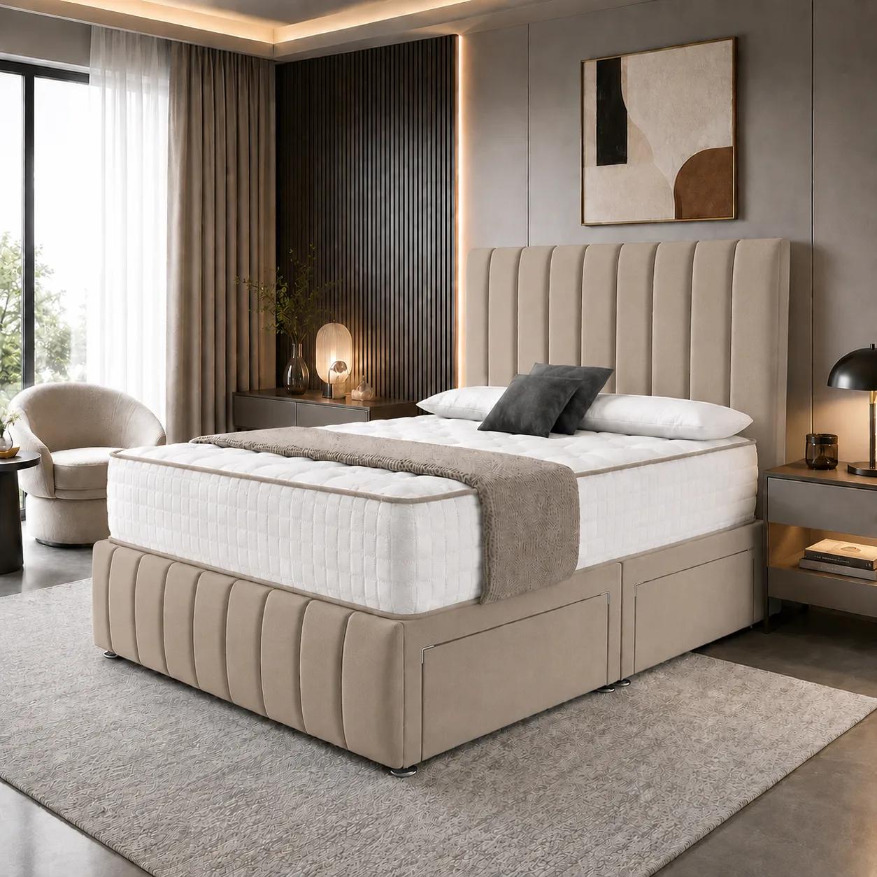 Cozy Nest Divan Bed in Almond Coniston