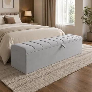 Sandstone Panel Ottoman Storage Box