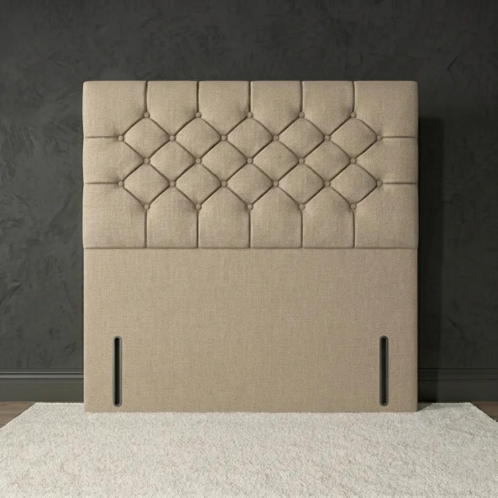 Graphite Luxe Floor Standing Headboard in Almond Coniston